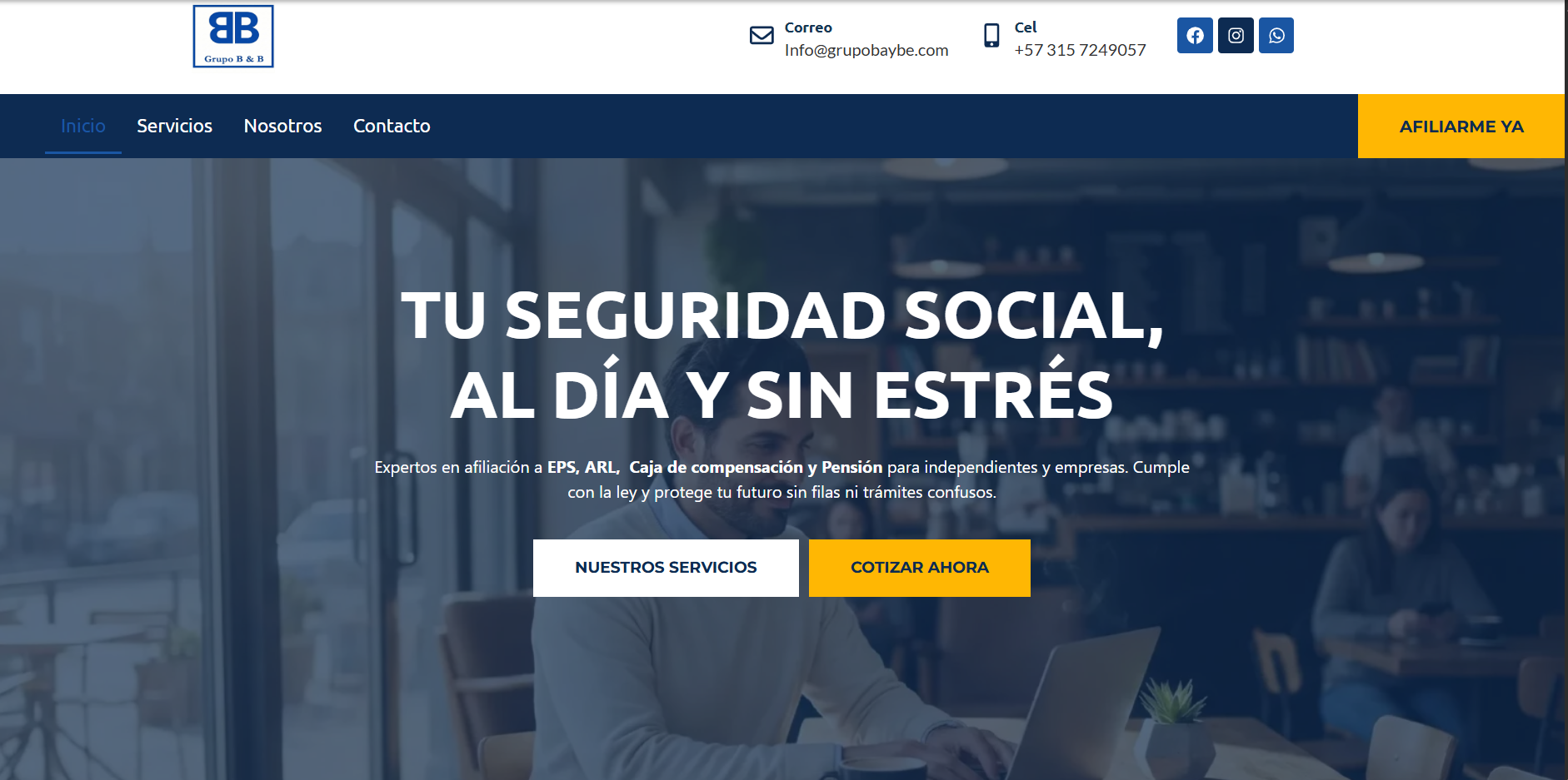 Sitio web de Grupo B&B